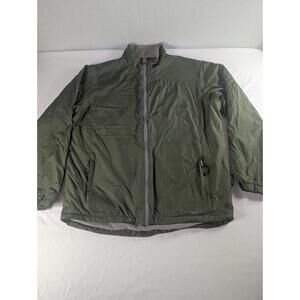Cabela's Polartec Jacket Mens Large Tall Green Full Zip Fleece Lined Puffer